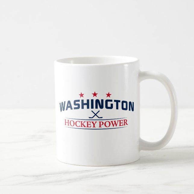 Caneca De Café Washington Hockey Power White Mug (Direita)