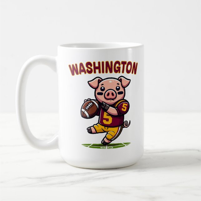 Caneca De Café Washington Hog Futebol (Esquerda)