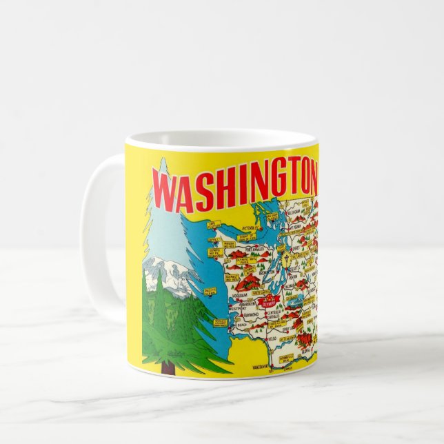 Caneca De Café Washington - O Estado Sempre Verde  (Frente Esquerda)