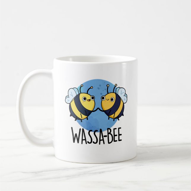 Caneca De Café Wassabee Funny Wasabi Bee Pun (Esquerda)