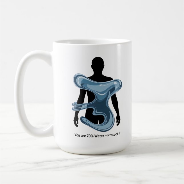 Caneca De Café Water Conservation Eco Awareness Design (Esquerda)