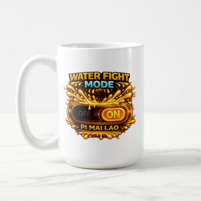 Caneca De Café Water Fight Mode ON (Gaming Style) Mug (Esquerda)