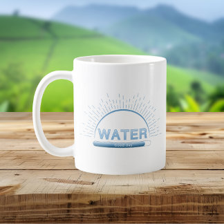 Caneca De Café Water Good Day Blue Minimal Mug