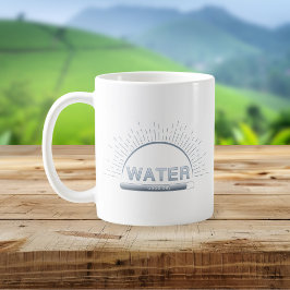 Caneca De Café Water Reminder Good Day Blue Mug