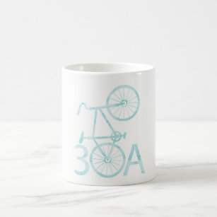 Caneca De Café Watercolor 30A com Bike Mug