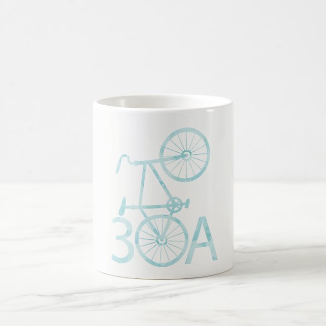 Caneca De Café Watercolor 30A com Bike Mug (Centro)