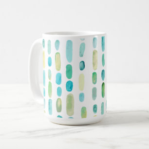 Caneca De Café Watercolor Beach Sea Glass Gems