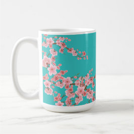 Caneca De Café Watercolor Cherry Blossom Coffee Mug