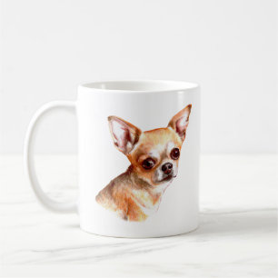 Caneca De Café Watercolor Chihuahua