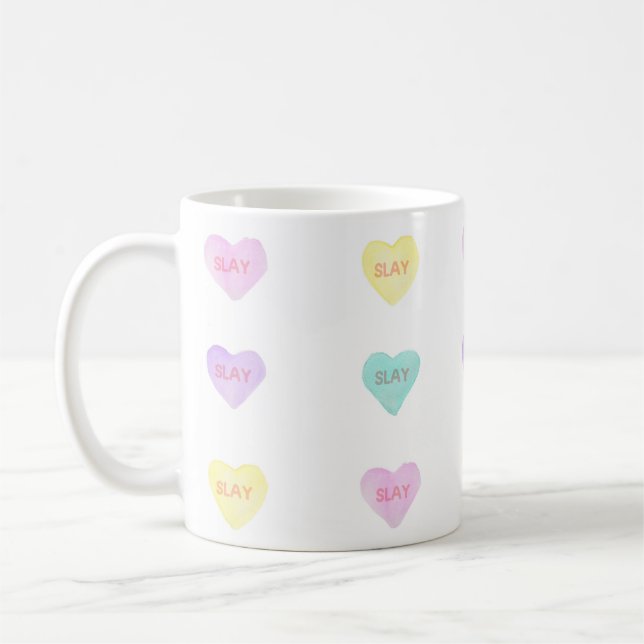 Caneca De Café Watercolor Convo Heartz SLAY Mug (Esquerda)