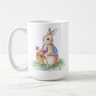 Caneca De Café Watercolor Easter Bunny