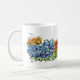 Caneca De Café Watercolor Flores Selvagens Mug