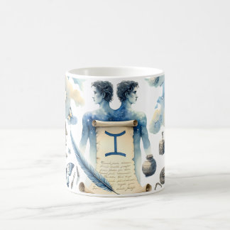 Caneca De Café Watercolor Gemini
