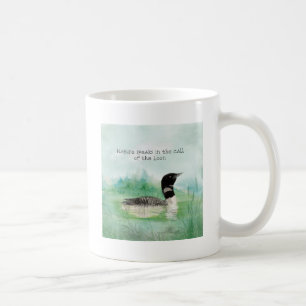 Caneca De Café Watercolor Loon Nature Fala Chamada de Cota Lon