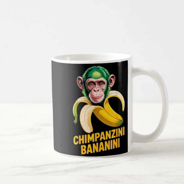 Caneca De Café Watercolor Monkey Meme Italian Brainrot Chimpanzin (Direita)