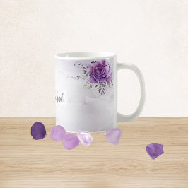 Caneca De Café Watercolor Morada Mug