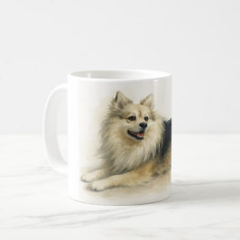 Caneca De Café Watercolor Pomchi Dog Portrait Coffee Mug