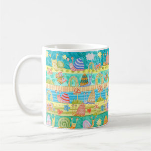 Caneca De Café Watercolor Snail Festival