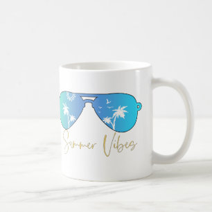 Caneca De Café Watercolor Vibes Óculos de sol