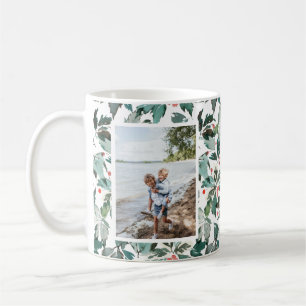Caneca De Café Watercolor Winter Holly Berry 2 Foto