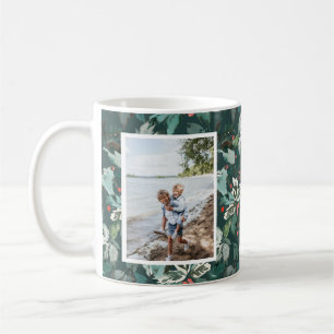 Caneca De Café Watercolor Winter Holly Berry 2 Photo