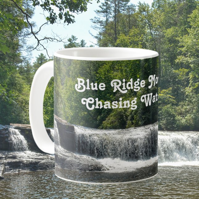Caneca De Café Waterfall North Carolina Blue Ridge Mounts (Criador carregado)