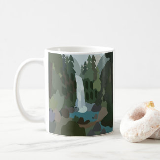 Caneca De Café Waterfall Tropical Forest Outdoor Adventure