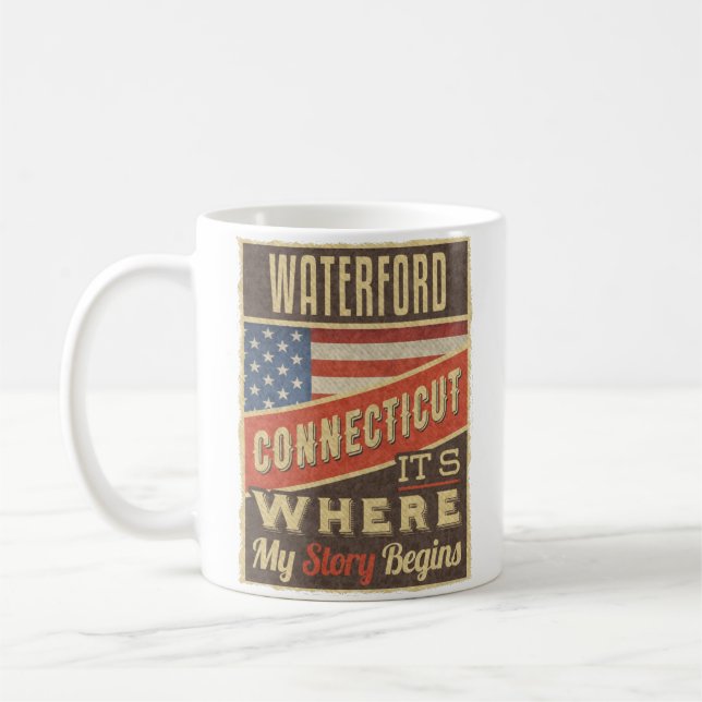 Caneca De Café Waterford Connecticut (Esquerda)