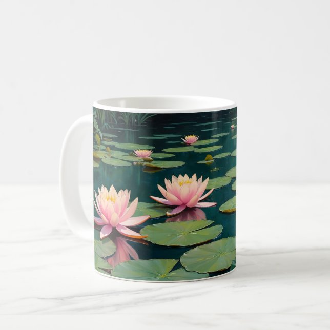 Caneca De Café Waterlily Pond (Frente Esquerda)