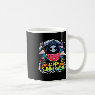 Caneca De Café Watermelon Jack-o-lantern Happy Summerberry Skelet