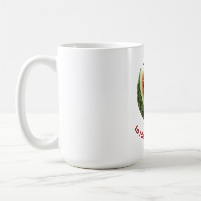 Caneca De Café Watermelon Love: Sweet & Juicy Heart (Esquerda)