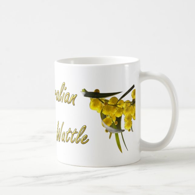 Caneca De Café Wattle dourado australiano (Direita)