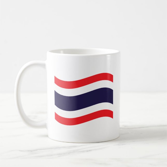 Caneca De Café Wave de Bandeira Tailandesa (Esquerda)