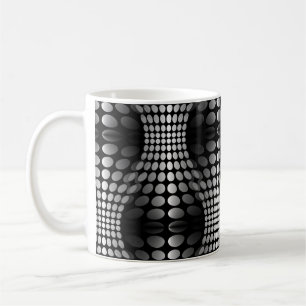 Caneca De Café Waves Pontas Papel de parede preto e branco