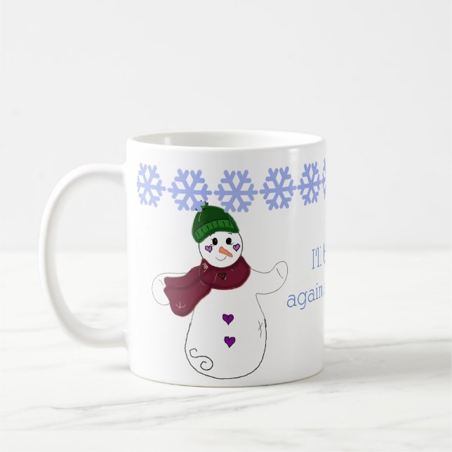 Caneca De Café Waving Goodbye Snowman (Esquerda)