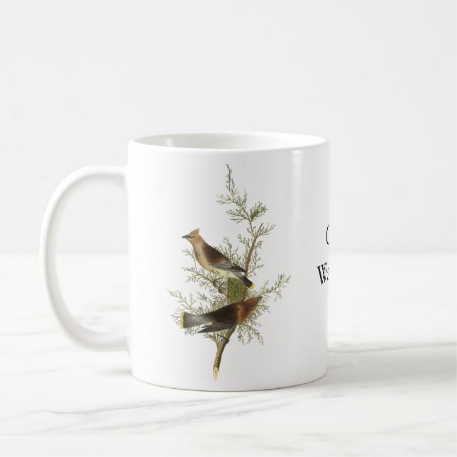 Caneca De Café Waxwing de cedro, John Audubon (Esquerda)