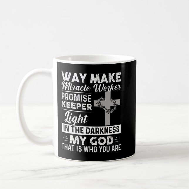 Caneca De Café Waymaker Miracle Worker Promise Keeper Jesus (Esquerda)