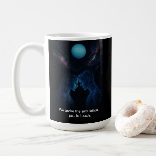 Caneca De Café We Broke the Simulation  (Com Donut)