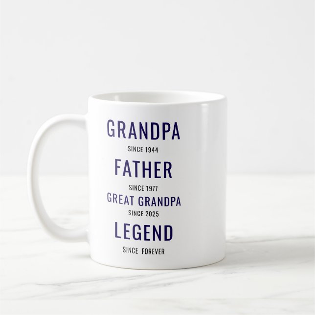 Caneca De Café We Love You Grandpa Mug | Happy Grandparents Day (Esquerda)