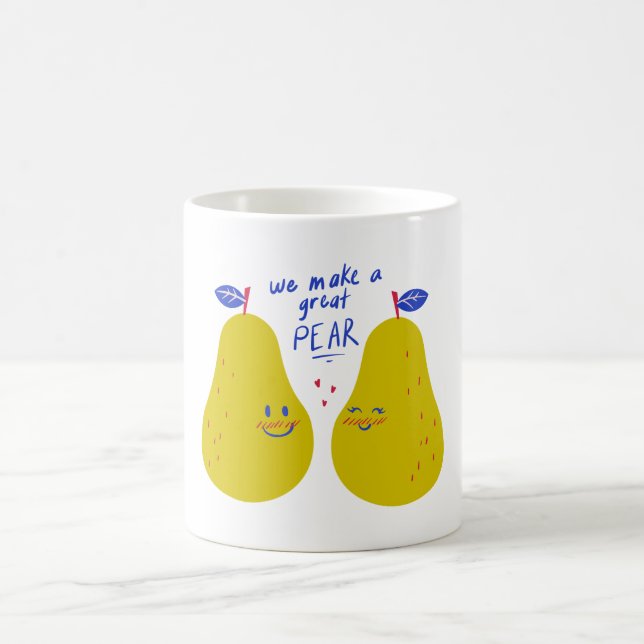 Caneca De Café We Make A Great Pear Valentines Typography (Centro)