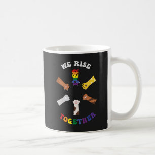 Caneca De Café We Rise Together   Paw Print   Diversity   Unity