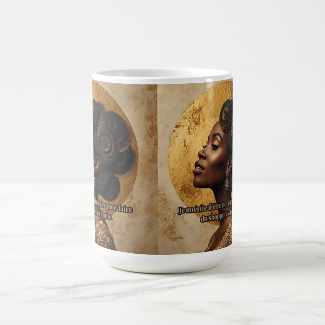 Caneca De Café Wealth and Luxury Mindset Inspirational Print (Centro)