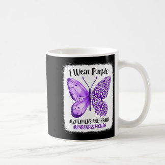 Caneca De Café Wear purple alzheimer's and brain awareness month