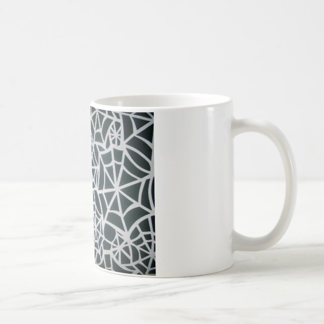 Caneca De Café Web of Mystery: Armadilha Delicada - Web White Spi (Direita)