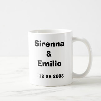 Caneca De Café Wedding 2003, Sirenna&Emilio, 12-25-2003