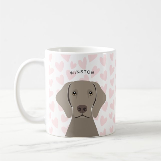 Caneca De Café Weimaraner Mugs (Esquerda)