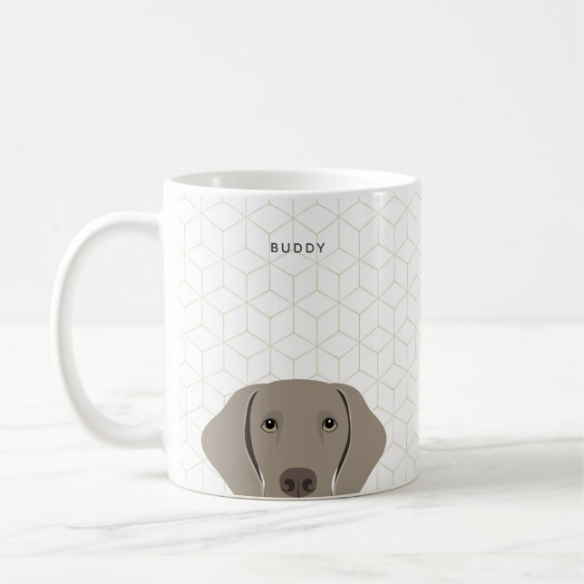 Caneca De Café Weimaraner Mugs (Esquerda)