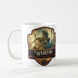 Caneca De Café Weirton, Virgínia Ocidental | Vintage