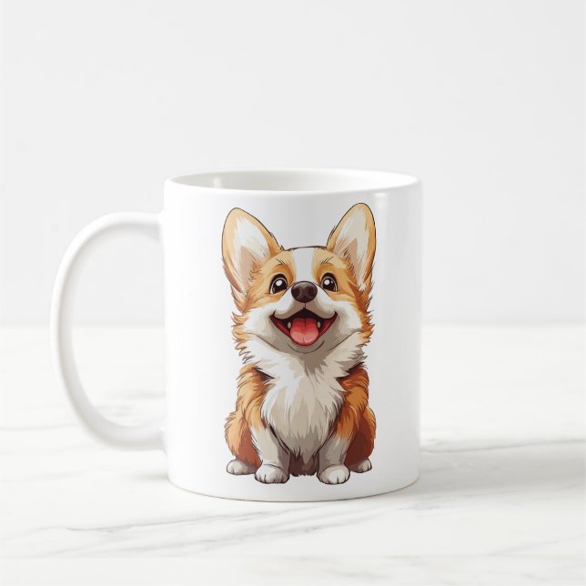 Caneca De Café Welsh Corgi dog (Esquerda)