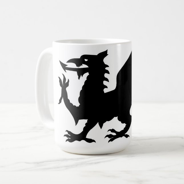 Caneca De Café Welsh Dragon Flag, Wales Dragon Flag, Inglaterra (Frente Esquerda)